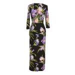 Robe fourreau en coton imprimé fleurs d'iris