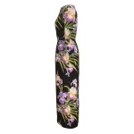 Robe fourreau en coton imprimé fleurs d'iris
