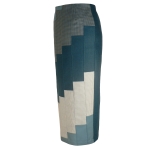 Jupe crayon en patchwork de laine