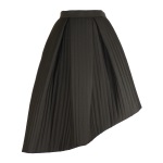 Jupe matelassée asymétrique en satin de coton