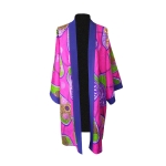 Kimono long en wax rose fuchsia