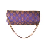 Petite pochette en jacquard de soie multicolore