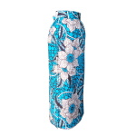 Jupe portefeuille en wax turquoise imprimé maxi fleurs
