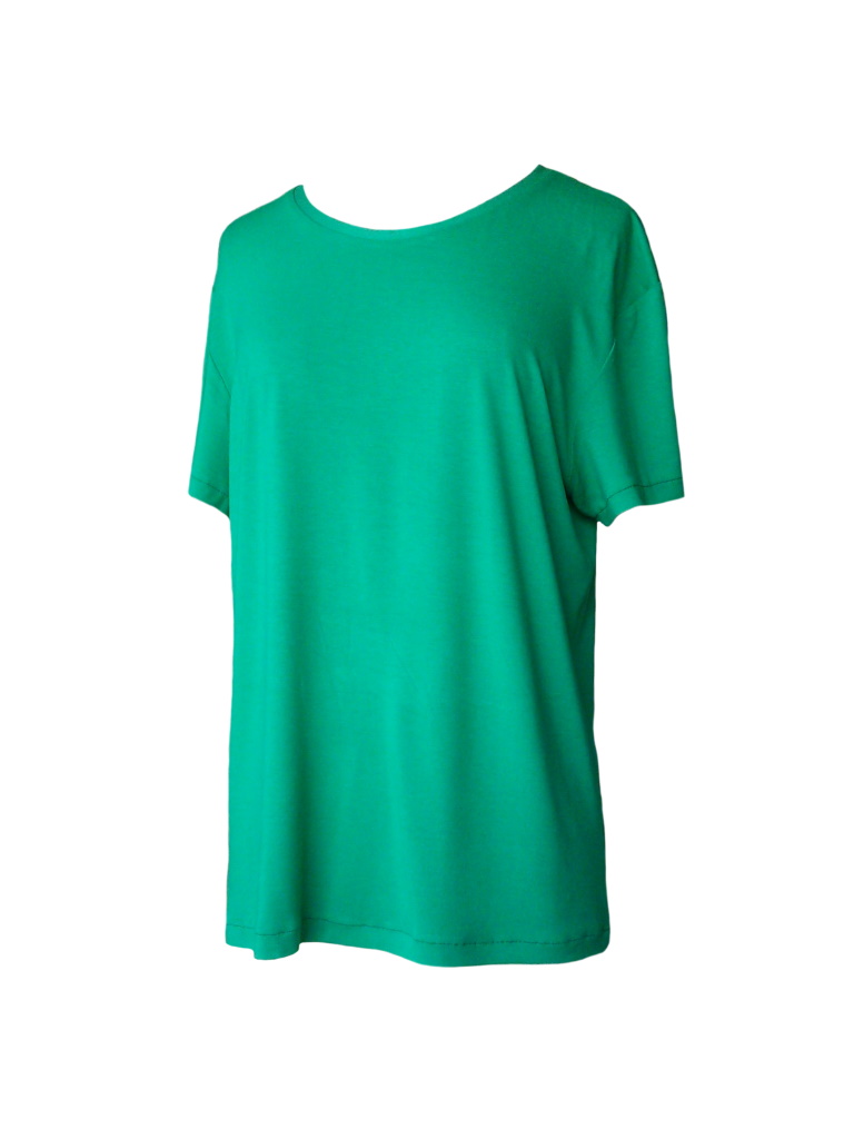 Tee-shirt coupe masculine en jersey de viscose vert gazon