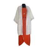 Idée look - Kimono en guipure de Calais et soie
