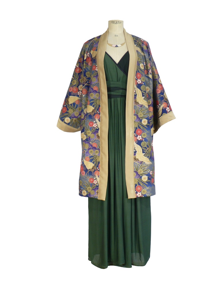 Idée look - Robe portefeuille bicolore en mousseline de soie indienne