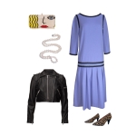 Idée look - Robe d’inspiration années 20 en crêpe bleu lavande