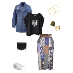 Idée look - Jupe portefeuille en patchwork de coton japonais et soie