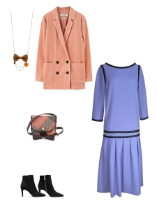 Idée look - Robe d’inspiration années 20 en crêpe bleu lavande