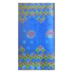 Wax bleu électrique à mini-motifs ethniques traditionnels